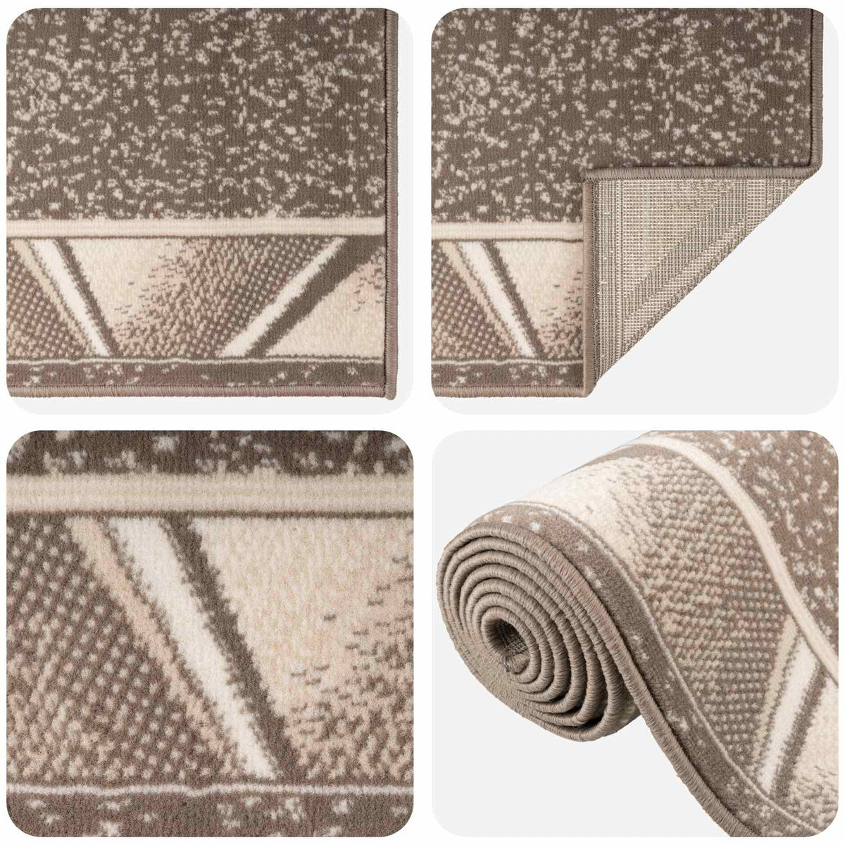 Bėgimo kilimėlis FLORNES Austas Taupe PP 7 mm