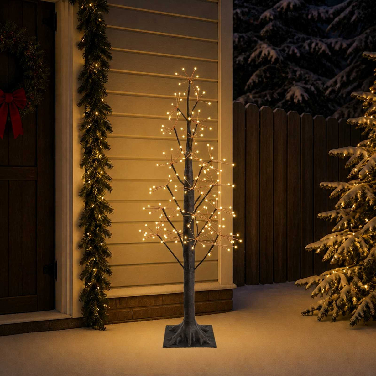 Žvaigždinė Kalėdų eglutė Ruda 150 cm Plastmasė 304 LED