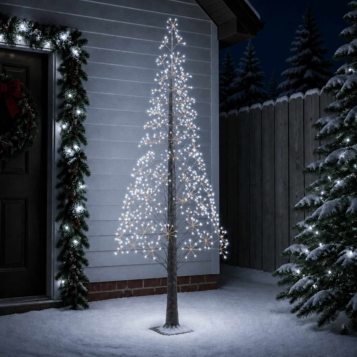 Žvaigždinė Kalėdų eglutė Ruda 240 cm Plastmasė 688 LED