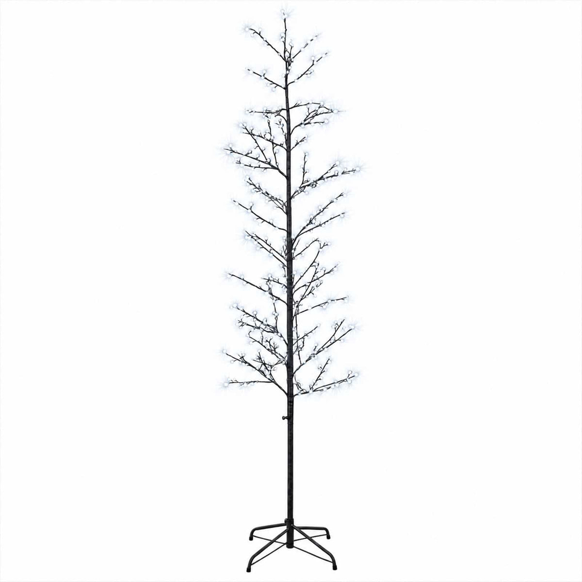 Mikro beržo Kalėdų eglutė Juoda 47 x 210 cm Plienas 567 LED