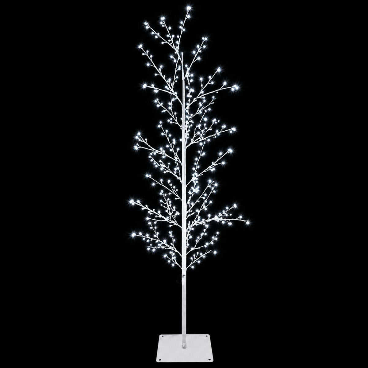 Mikro beržo Kalėdų eglutė Balta 150 cm Plienas 360 LED