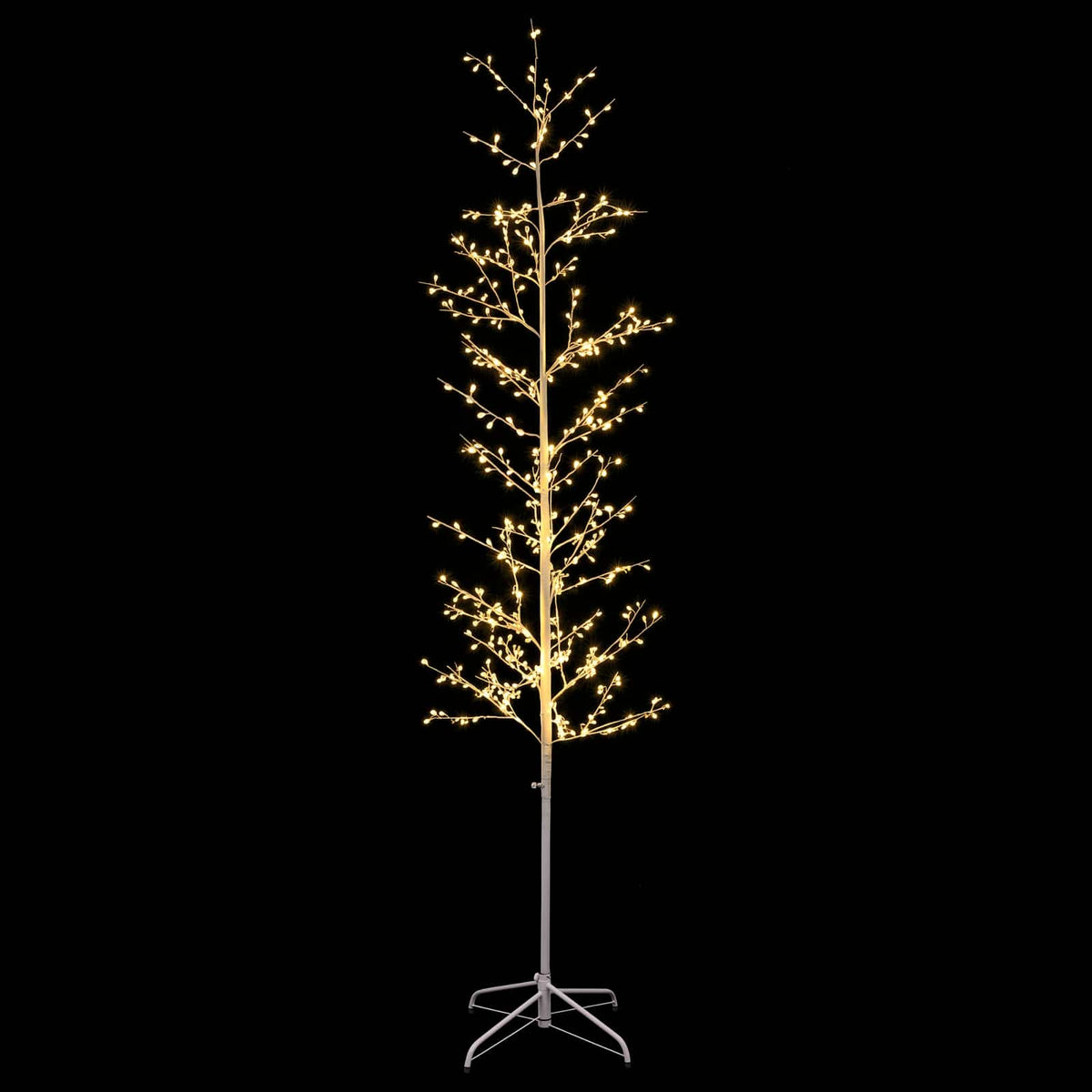 Mikro beržo Kalėdų eglutė Balta 47 x 210 cm Plienas 567 LED