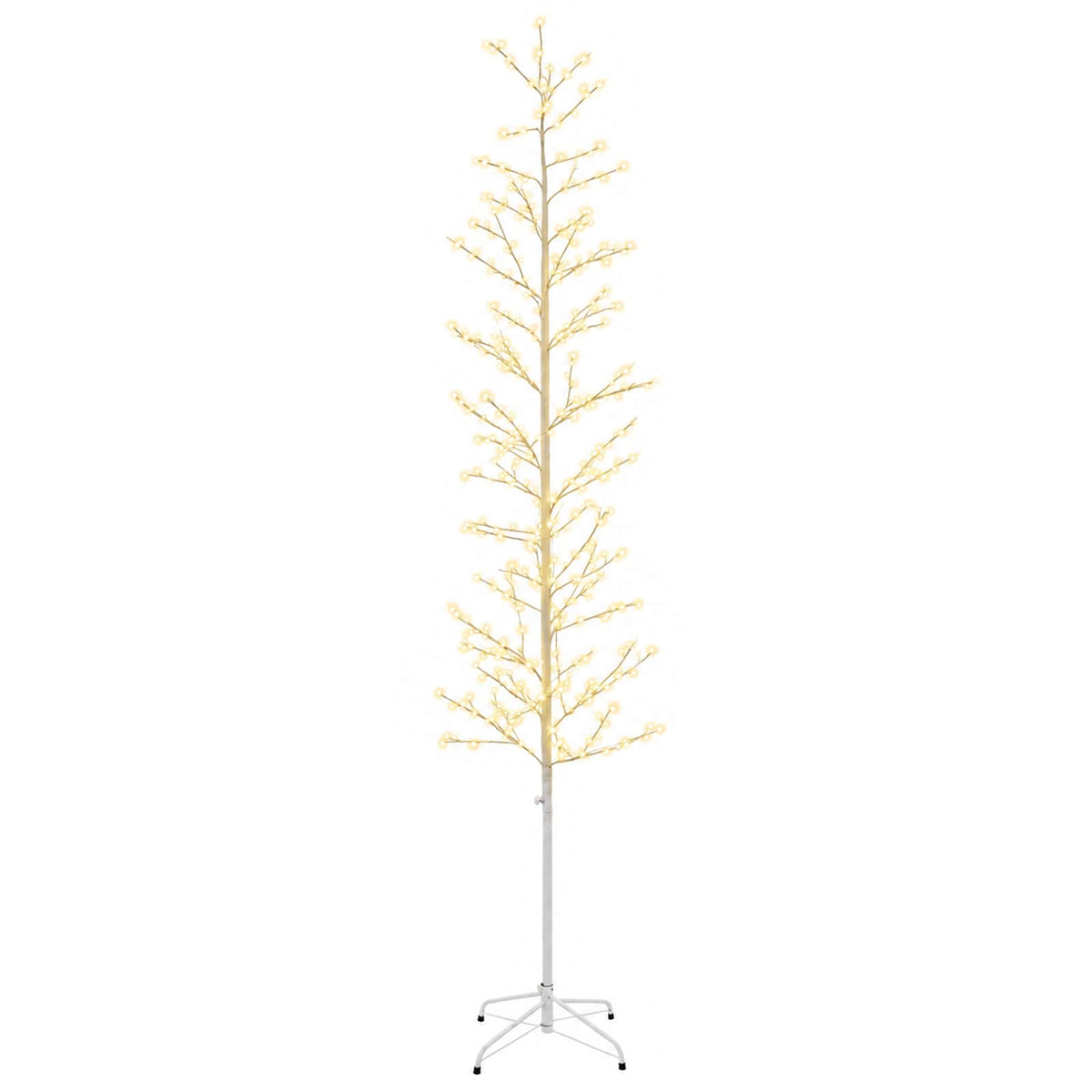 Mikro beržo Kalėdų eglutė Balta 47 x 240 cm Plienas 675 LED