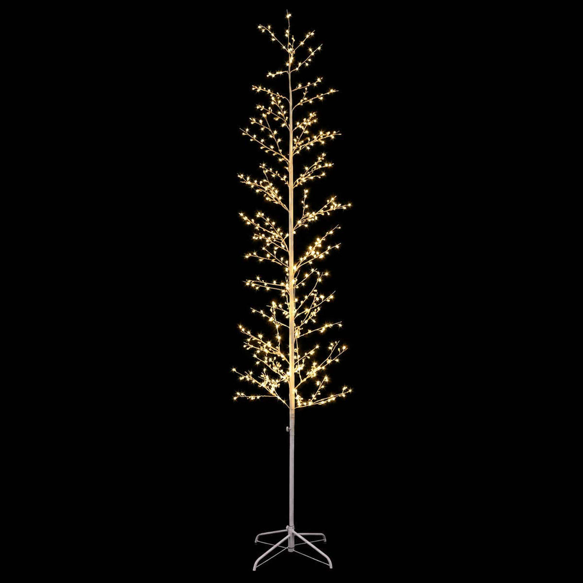 Mikro beržo Kalėdų eglutė Balta 47 x 240 cm Plienas 675 LED