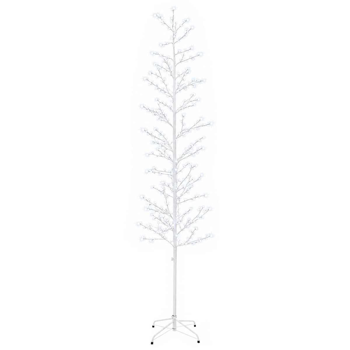 Mikro beržo Kalėdų eglutė Balta 47 x 240 cm Plienas 675 LED