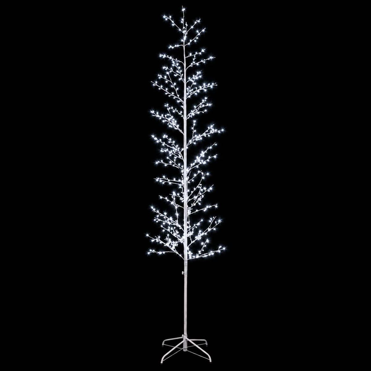 Mikro beržo Kalėdų eglutė Balta 47 x 240 cm Plienas 675 LED
