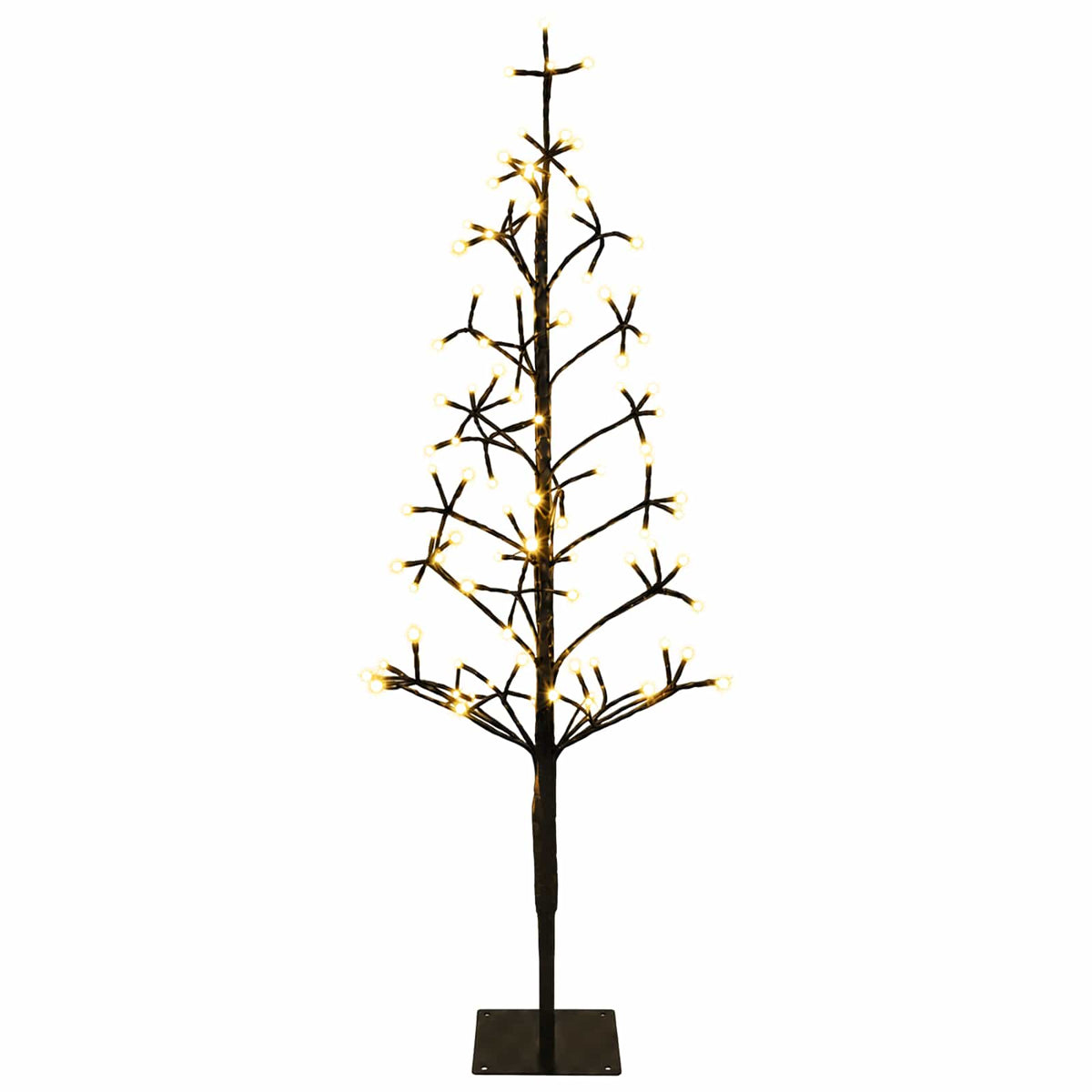 LED girliandų Kalėdų eglutė Juoda 18 x 18 x 120 cm Plienas