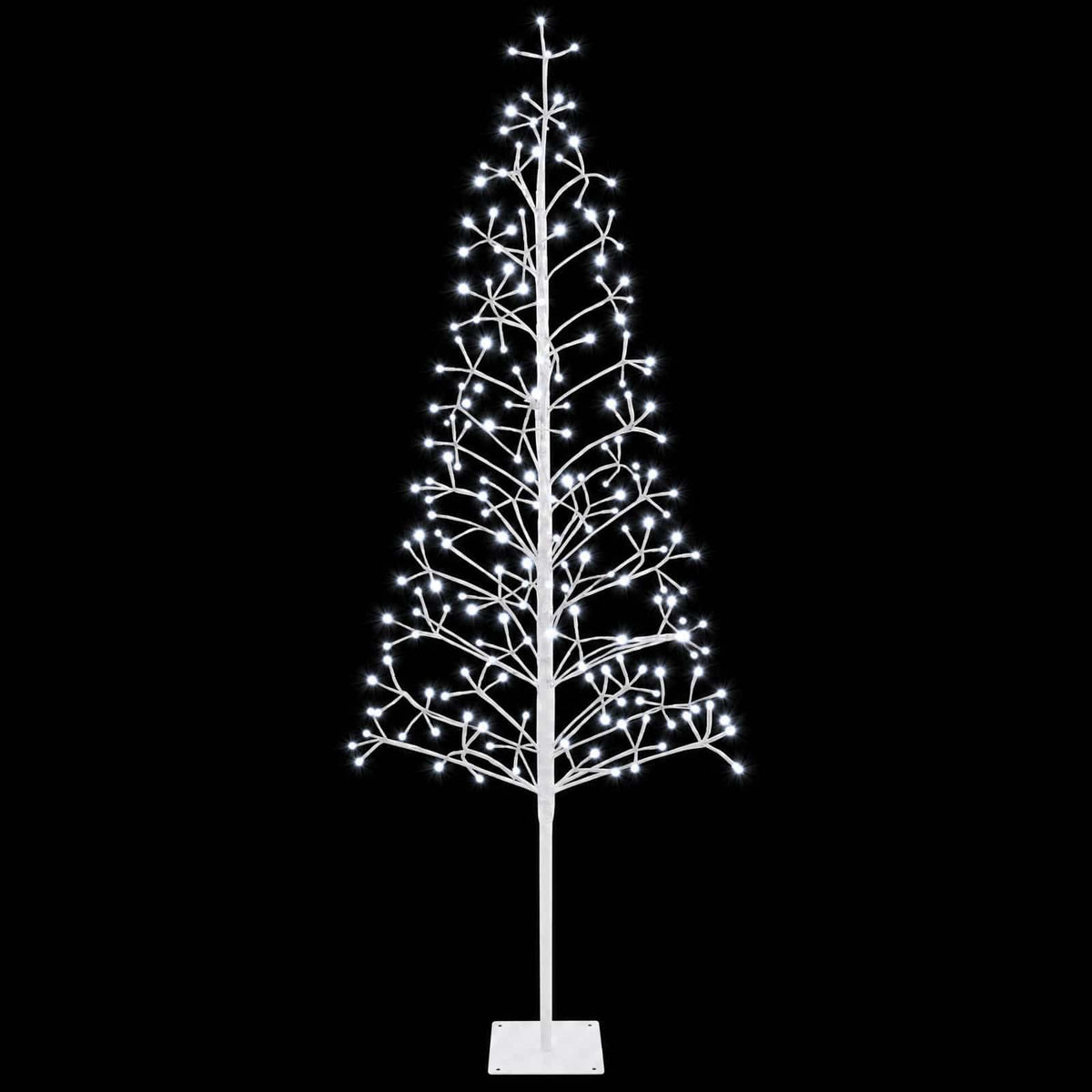 LED girliandų Kalėdų eglutė Balta 180 cm Plienas 196 LED