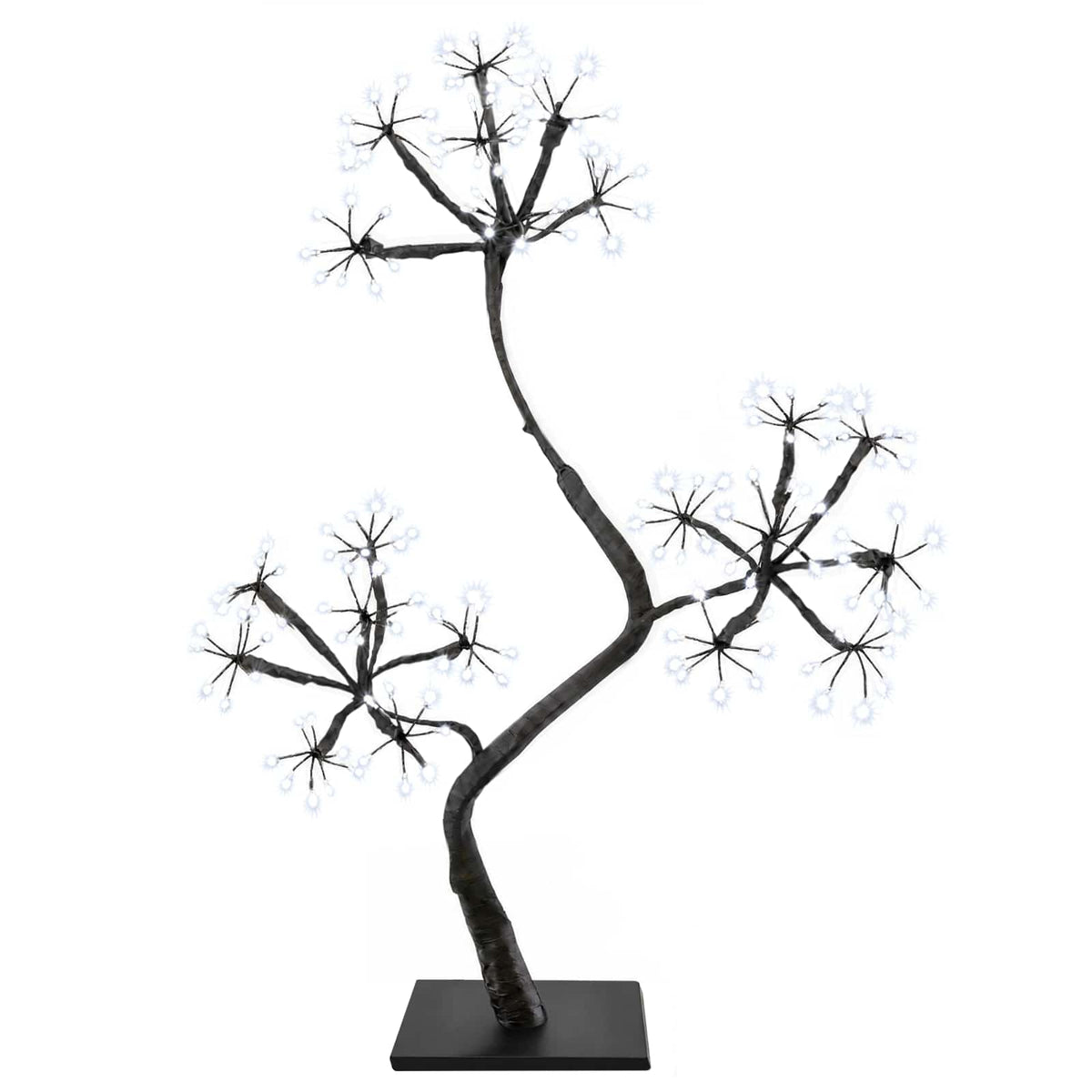 S formos LED kalėdinė eglutė 2 vnt. Juoda 18 x 18 x 45 cm