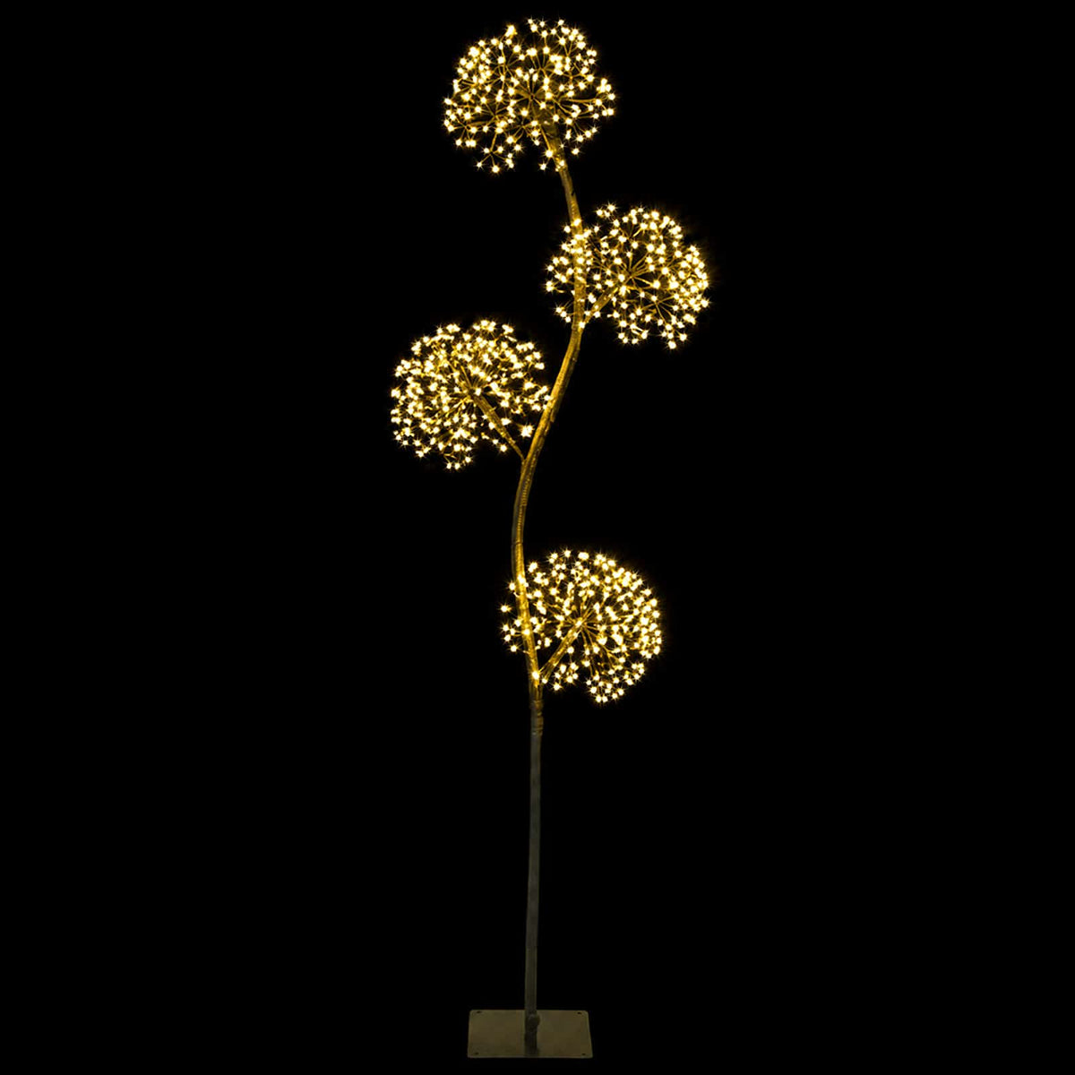 S formos LED kalėdinė eglutė Juoda 18 x 18 x 150 cm Plienas