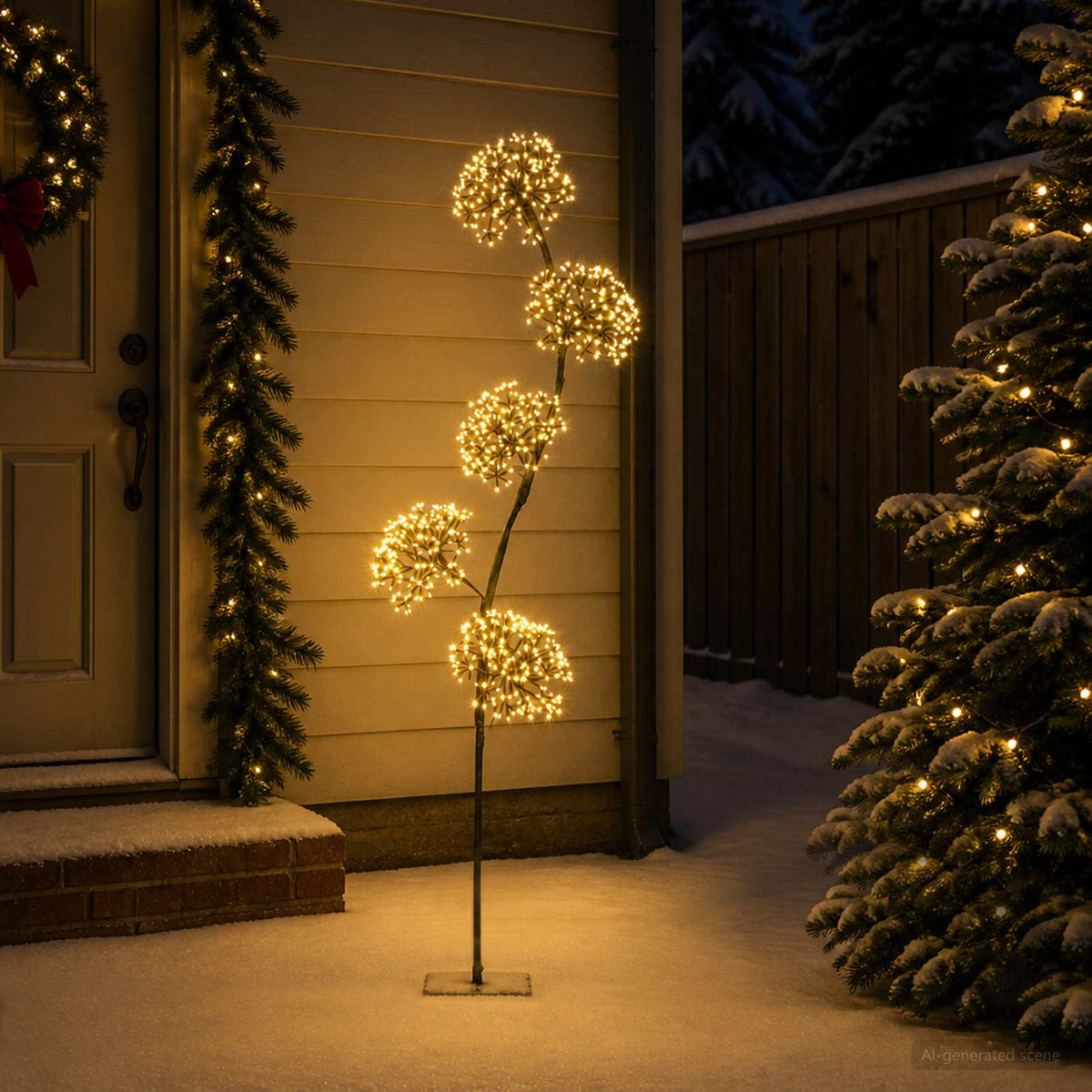 S formos LED kalėdinė eglutė Juoda 20 x 20 x 175 cm Plienas