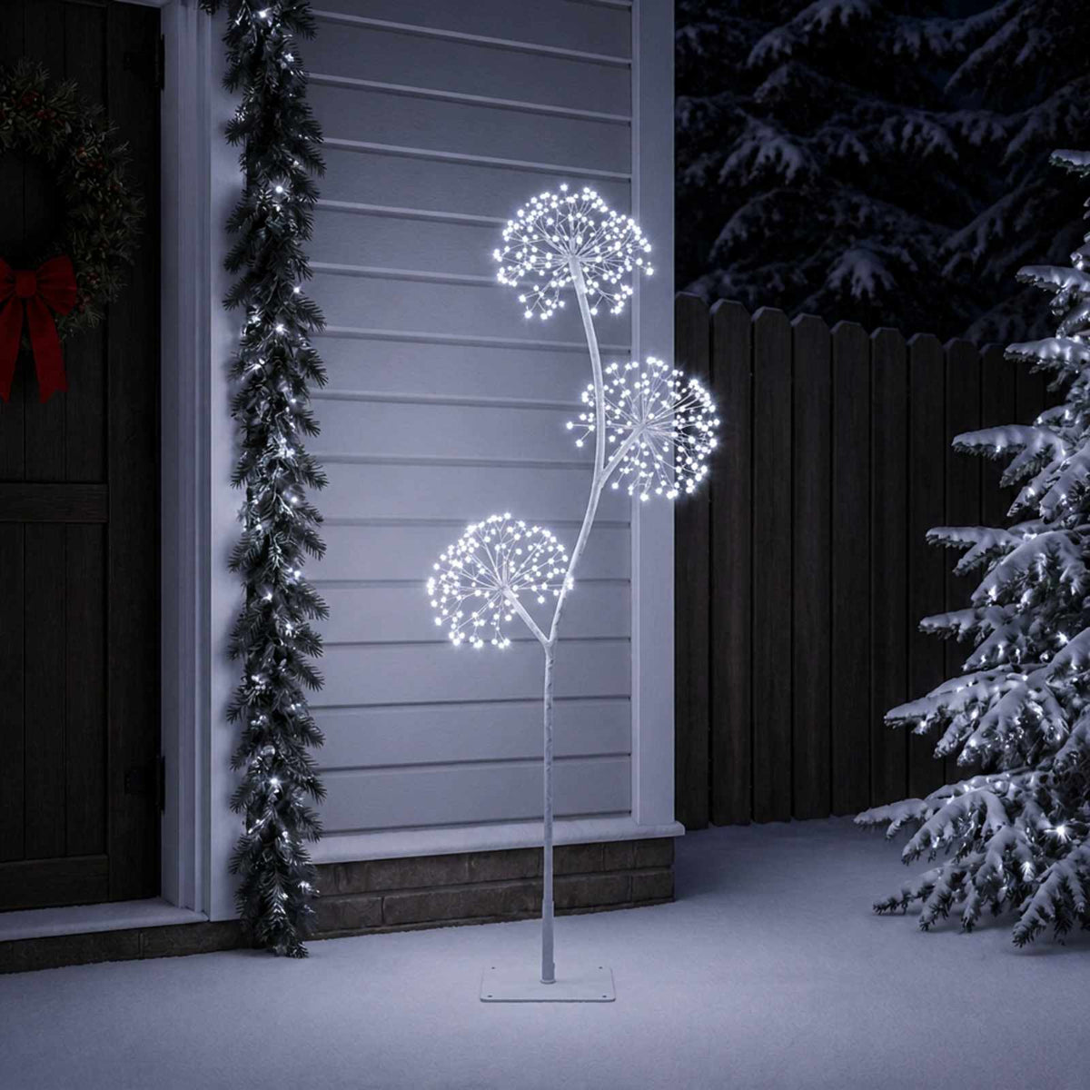 S formos LED kalėdinė eglutė Balta 18 x 18 x 150 cm Plienas