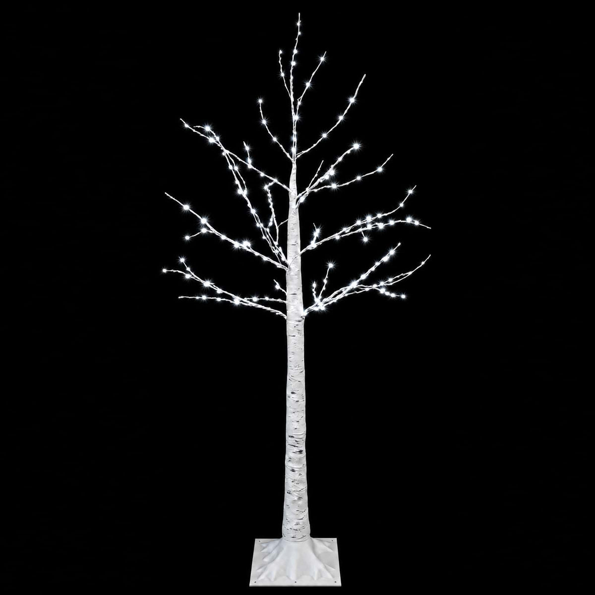 Beržinė Kalėdų eglutė Balta 22 x 22 x 120 cm Plastmasė 174 LED