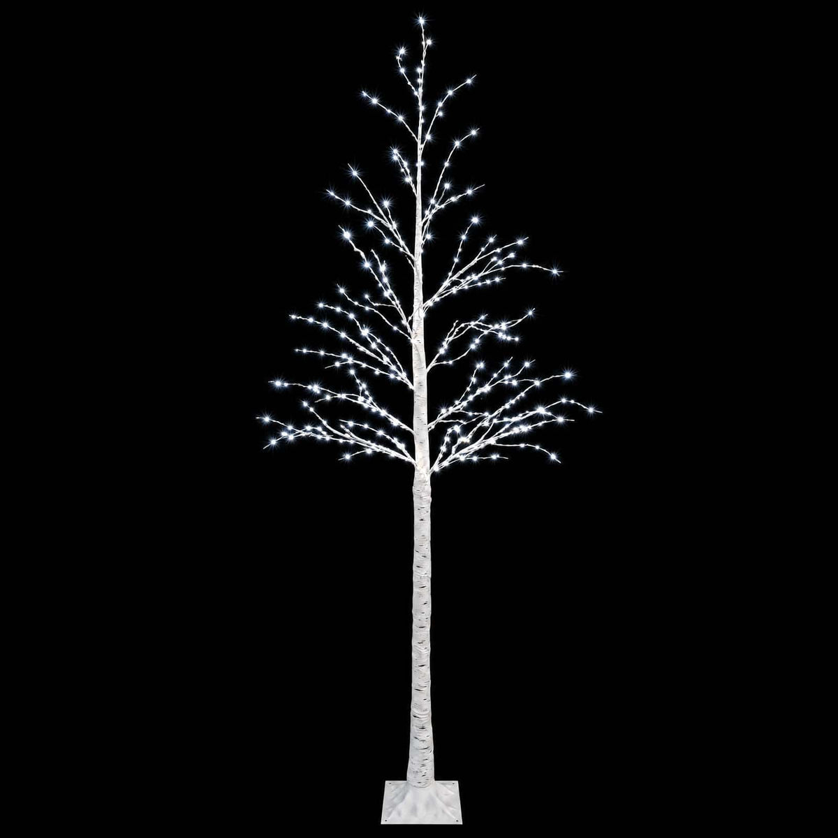Beržinė Kalėdų eglutė Balta 25 x 25 x 210 cm Plastmasė 406 LED