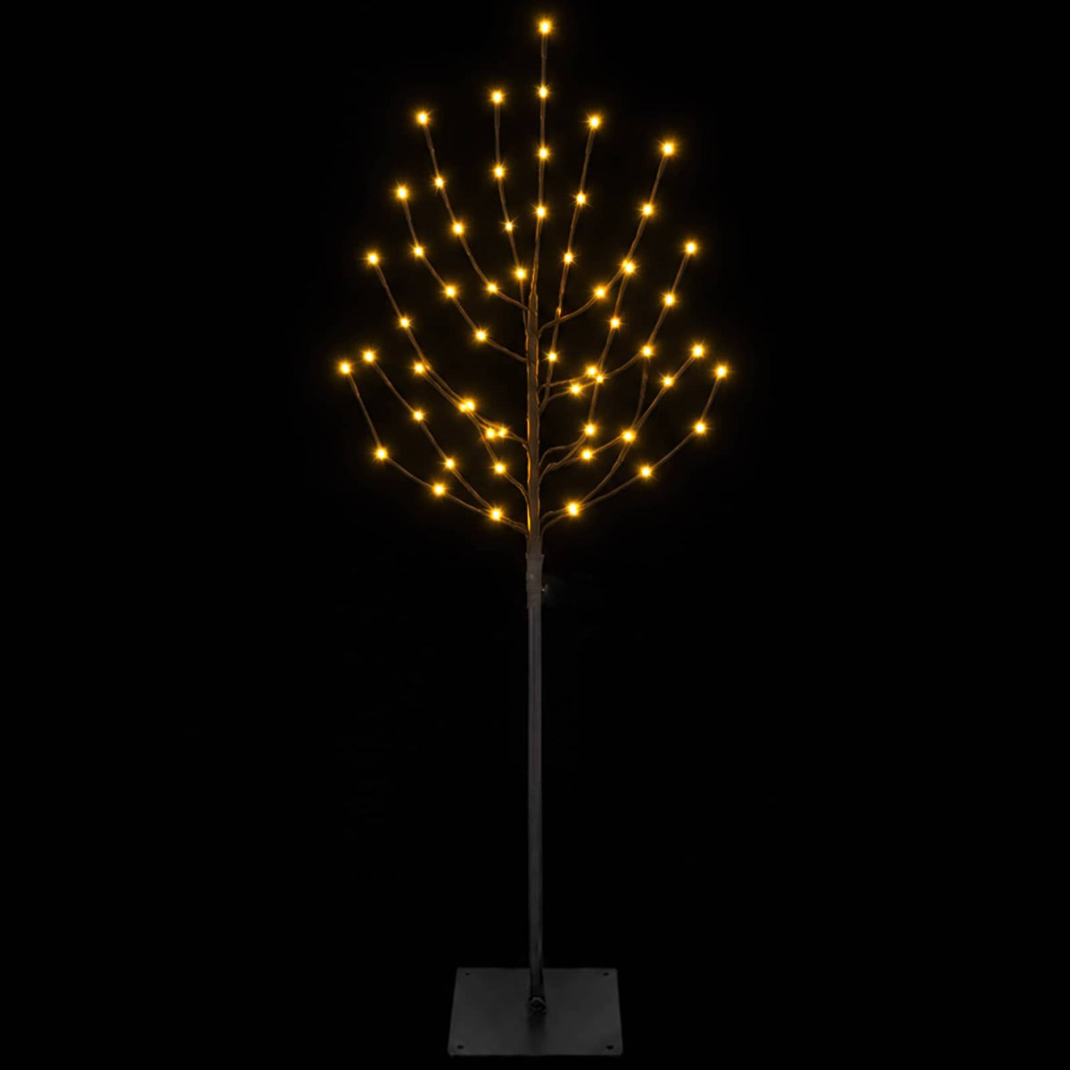 LED Kalėdų medis Juoda 120 cm Plienas 100 LED