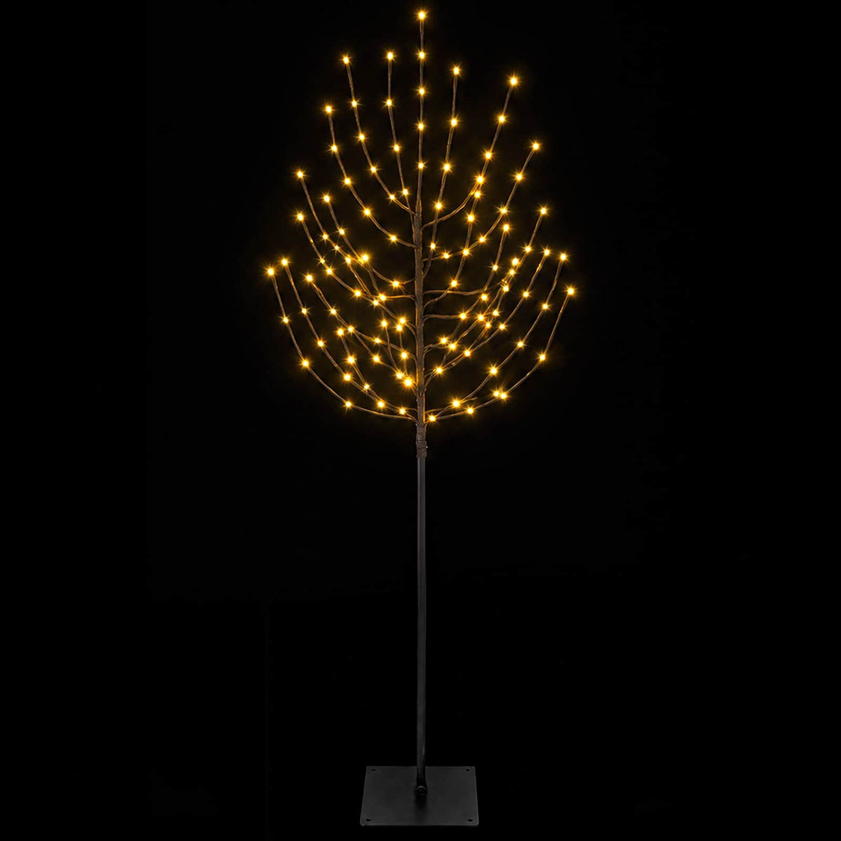 LED Kalėdų medis Juoda 20 x 20 x 180 cm Plienas 160 LED