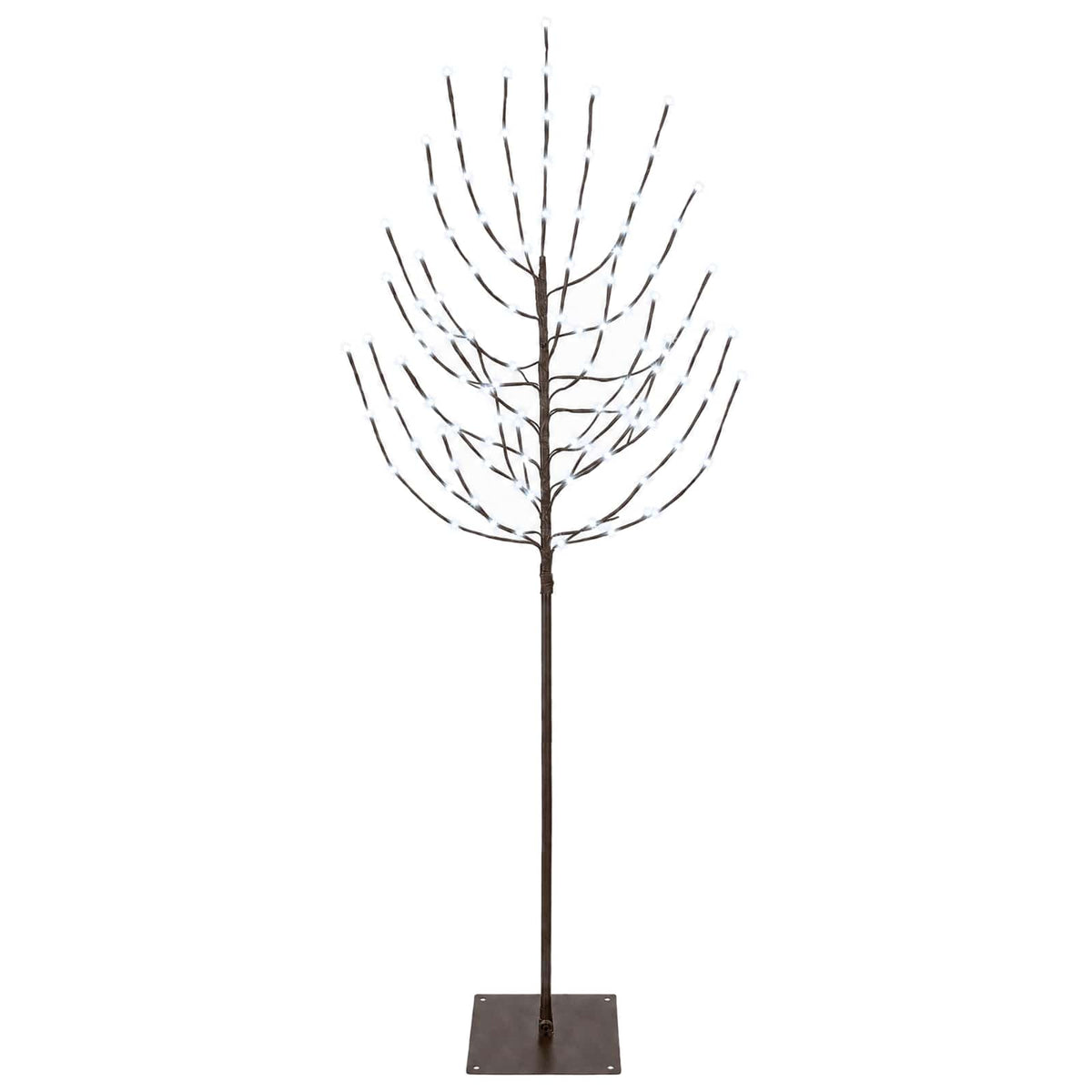 LED Kalėdų medis Juoda 20 x 20 x 180 cm Plienas 160 LED