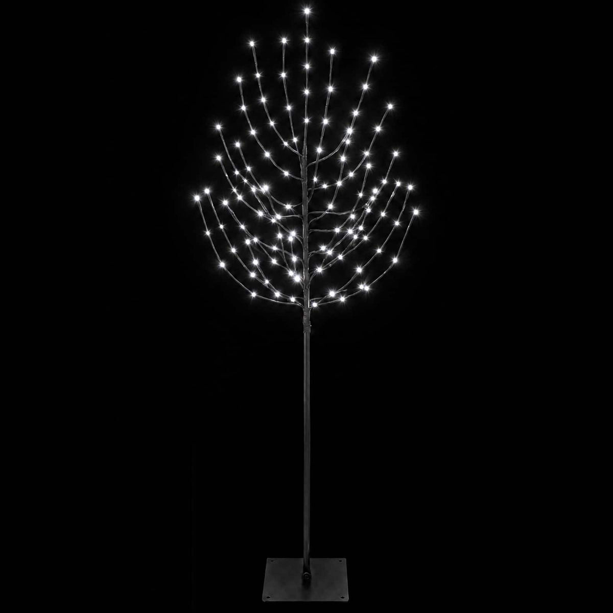 LED Kalėdų medis Juoda 20 x 20 x 180 cm Plienas 160 LED