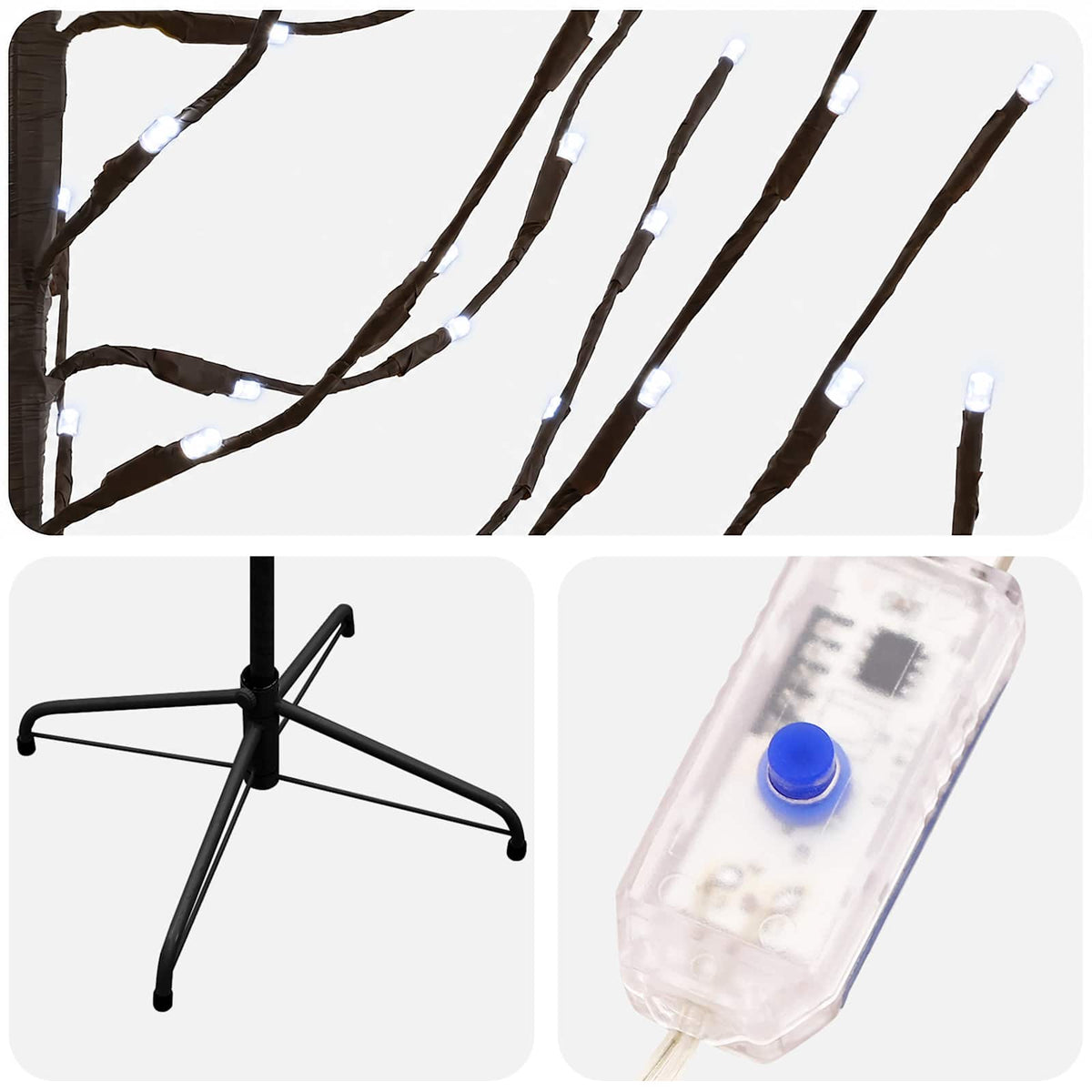 LED Kalėdų medis Juoda 210 cm Plienas 180 LED