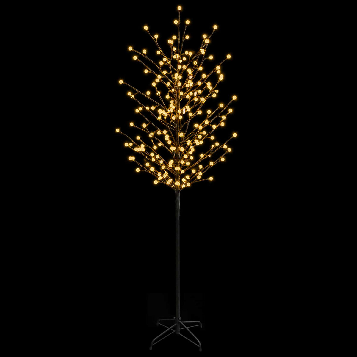 LED rutuliukų Kalėdų eglutė Juoda 210 cm Plienas 250 LED
