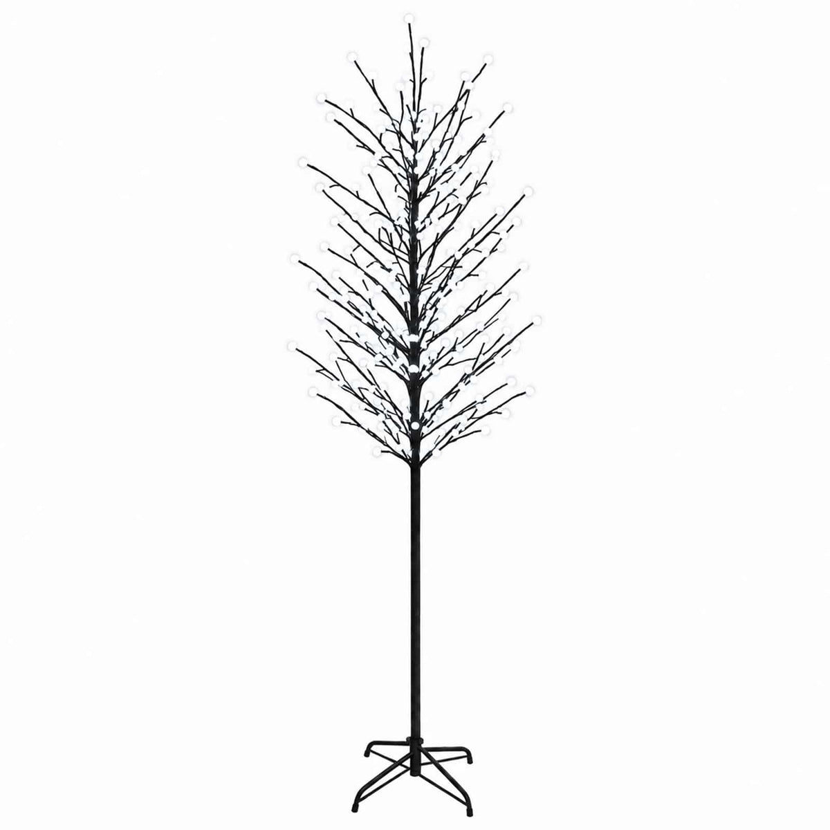 LED rutuliukų Kalėdų eglutė Juoda 240 cm Plienas 280 LED