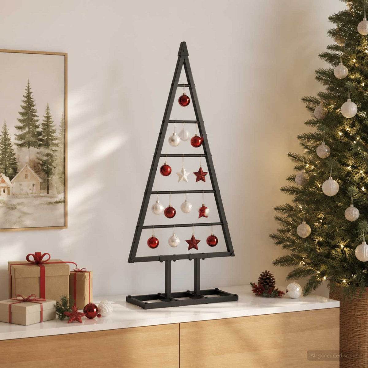 Metalinis Kalėdų medis KUOPIO 60 cm Metalas Juoda
