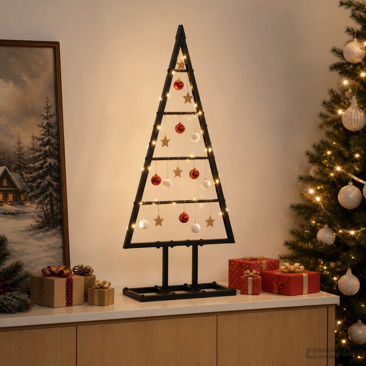 Metalinis Kalėdų medis KUOPIO 60 cm Metalas Juoda