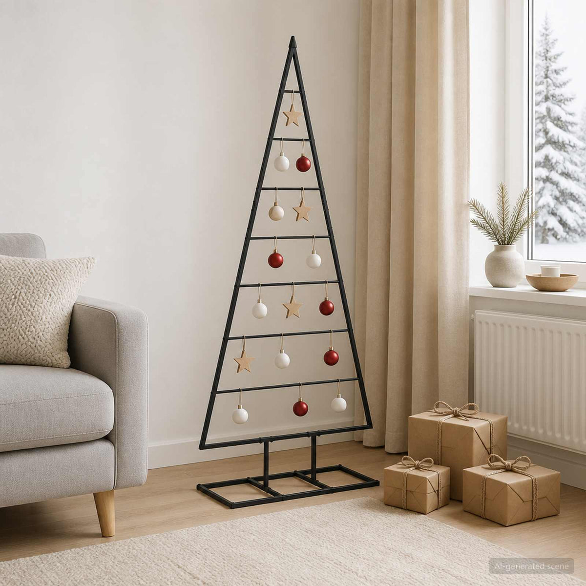 Metalinis Kalėdų medis KUOPIO 150 cm Metalas Juoda