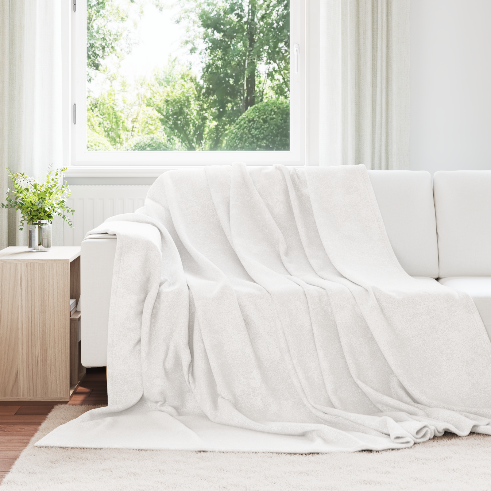 Apklotas Balta 220 x 240 cm Flysas