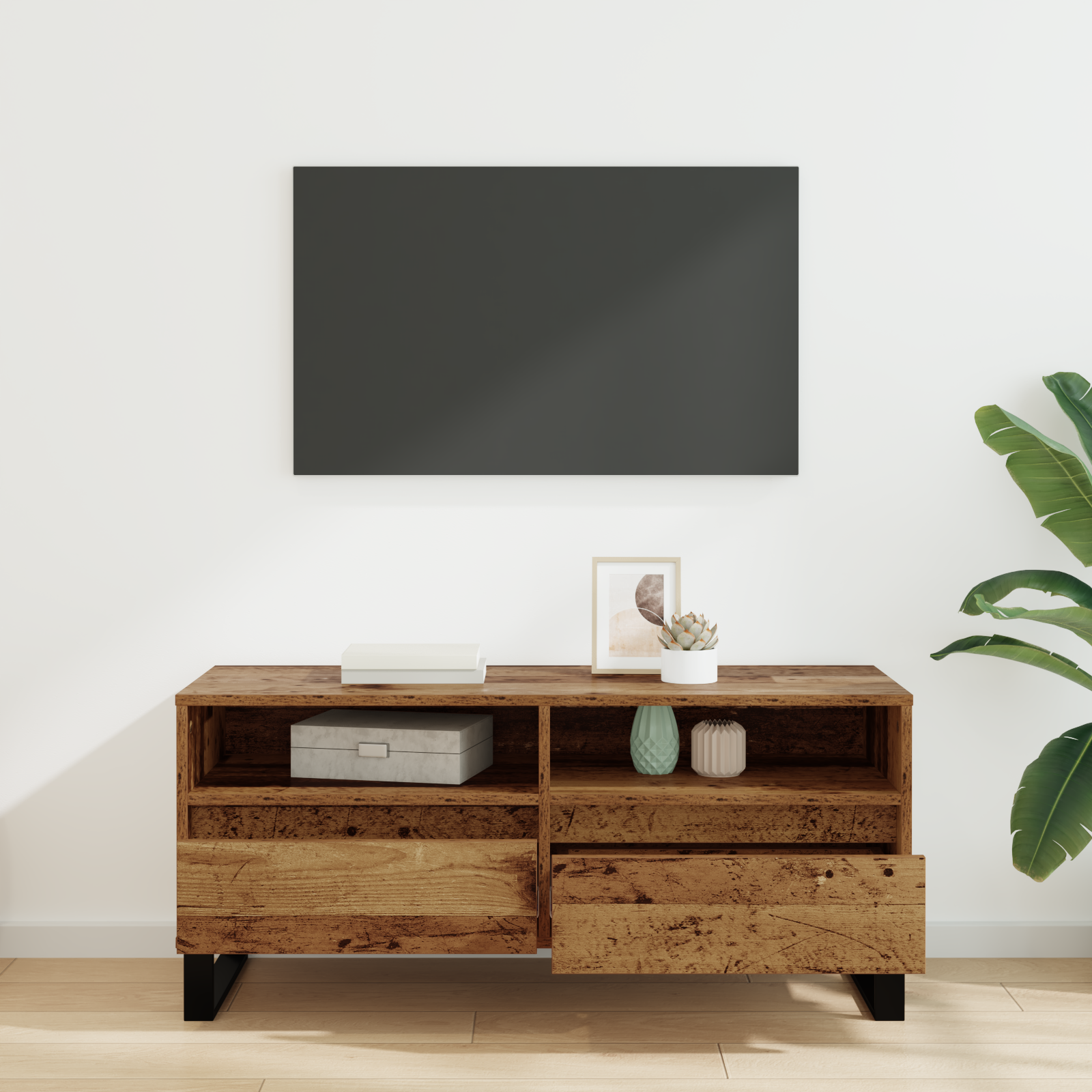 Televizoriaus spintelė Senovinis medis 100 x 34,5 x 44,5 cm