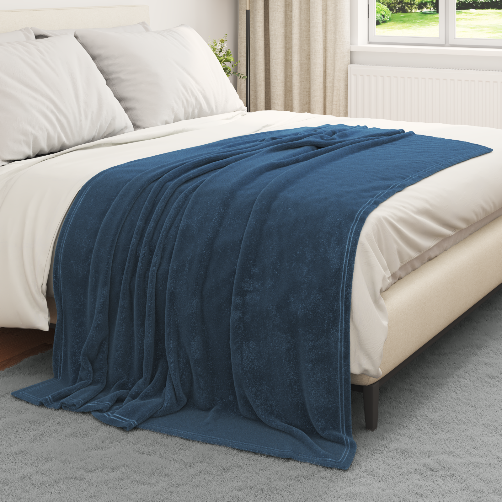 Mesti antklodės 6 pcs Jūrinė mėlyna 150 x 200 cm Flysas
