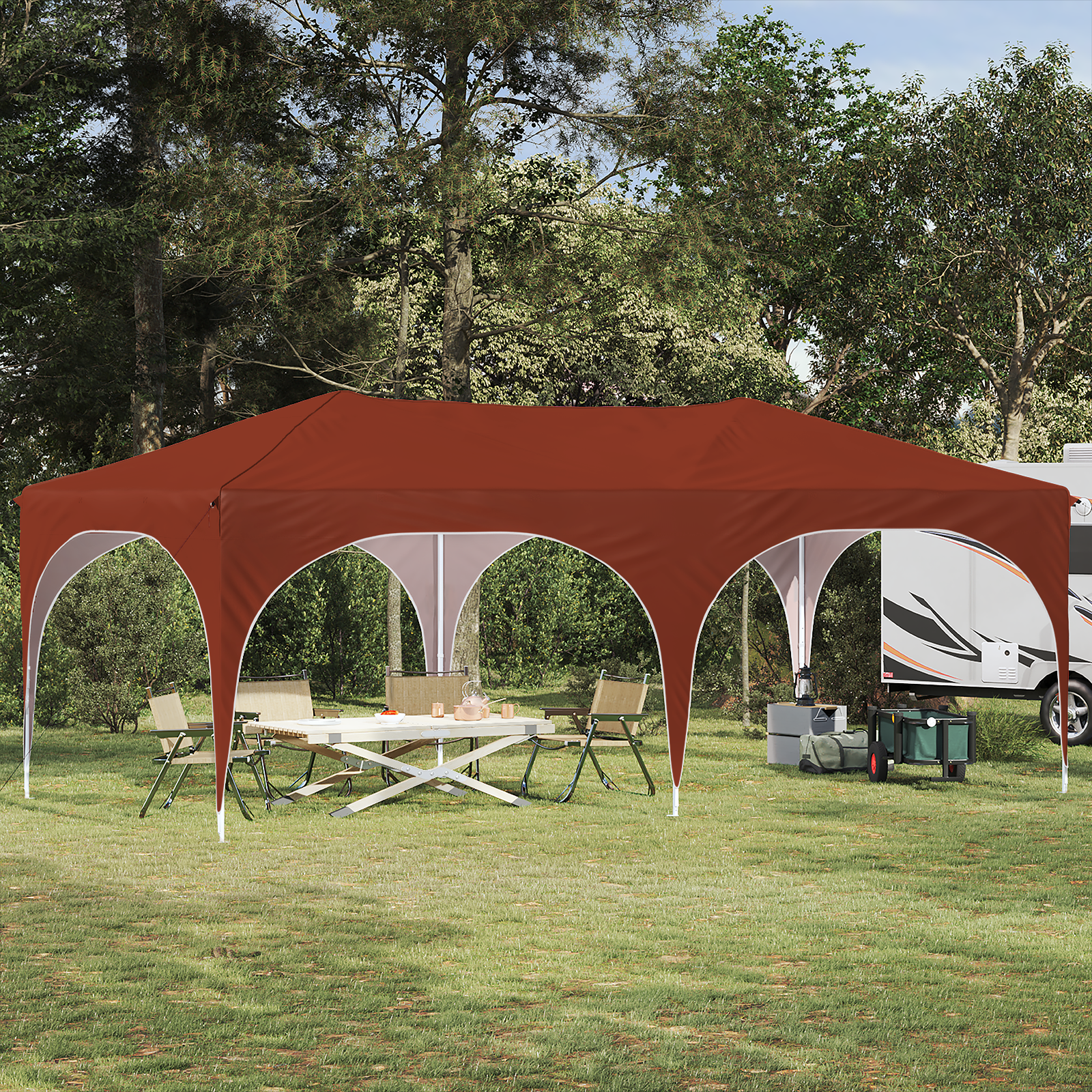Pop-up šventinis palapinė Terakotos 575 x 288 x 245 cm