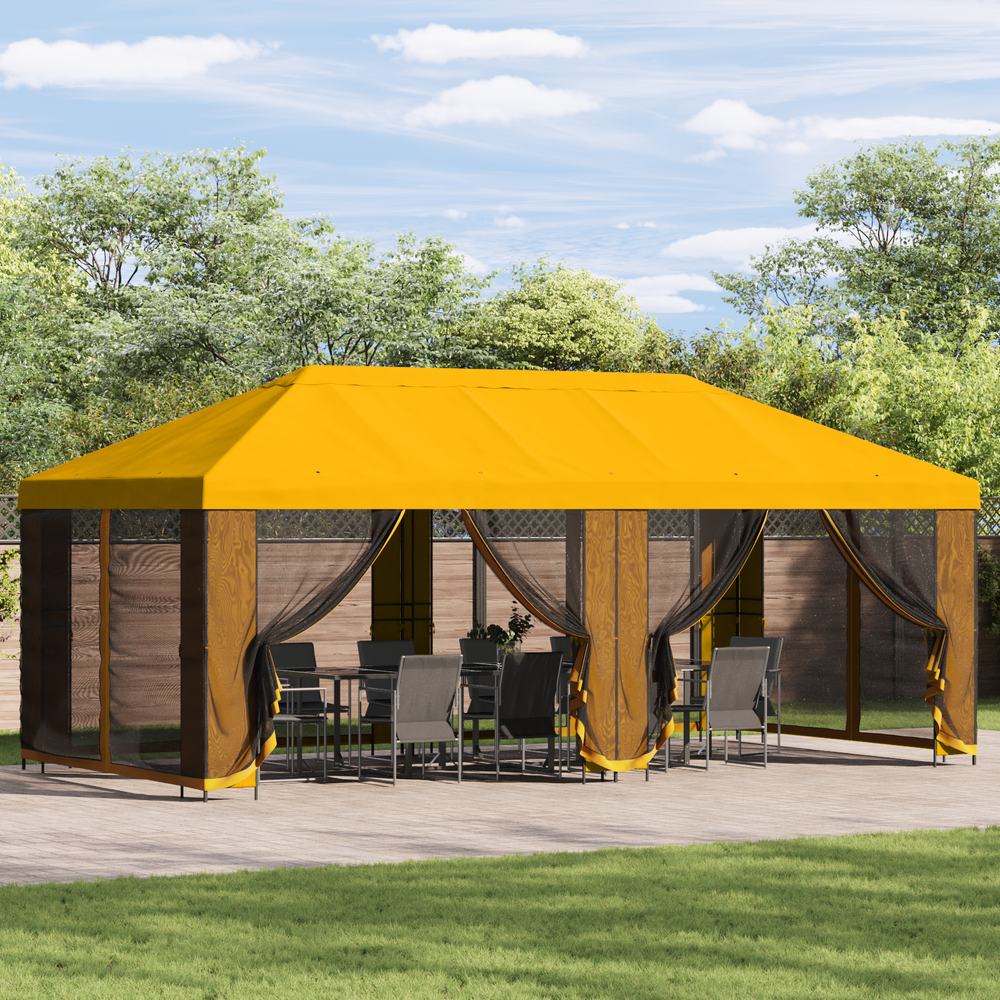 Paviljonas su šoninėmis sienelėmis 6 x 3 m Geltona