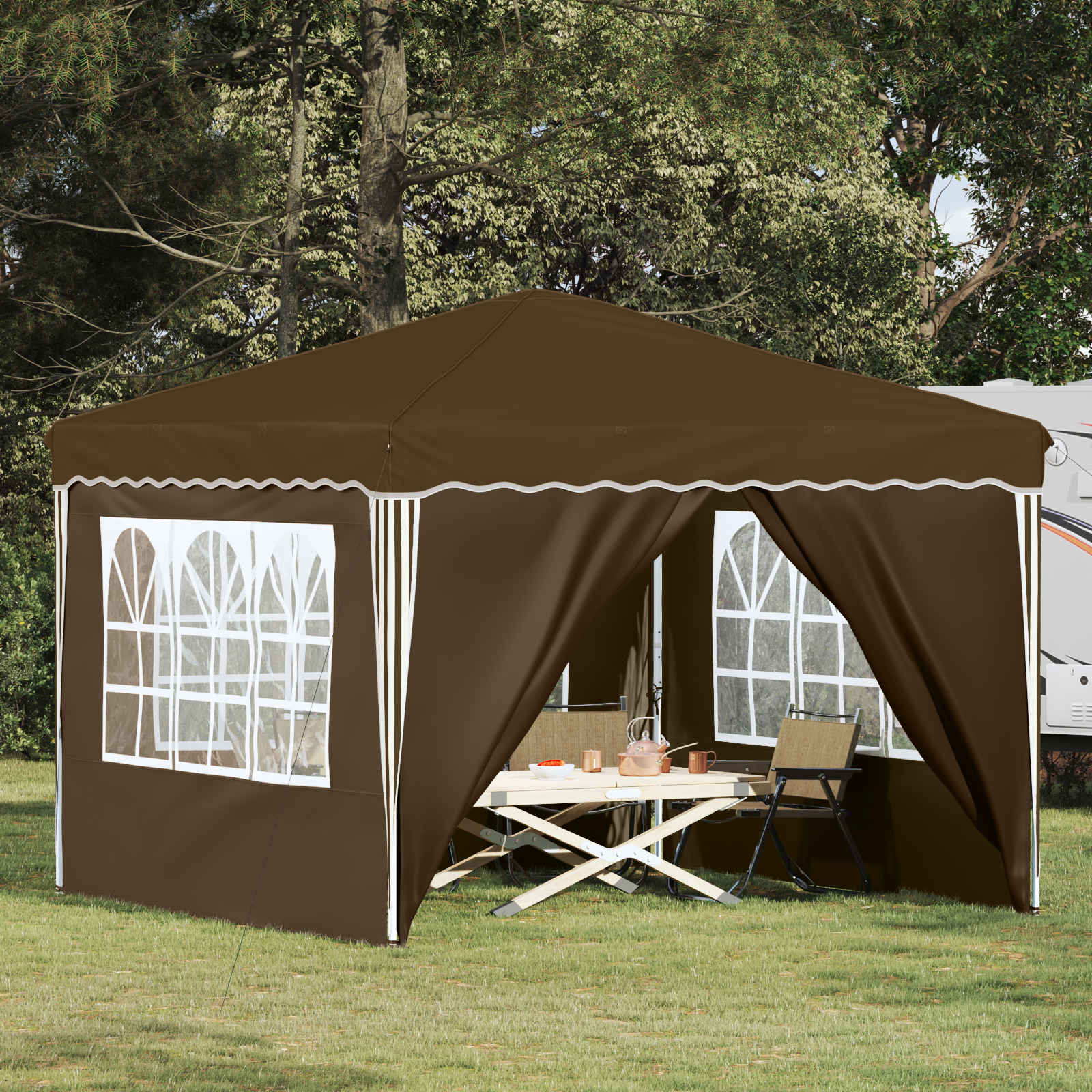 Pop-up ballīšu telts Taupe 288 x 288 x 245 cm