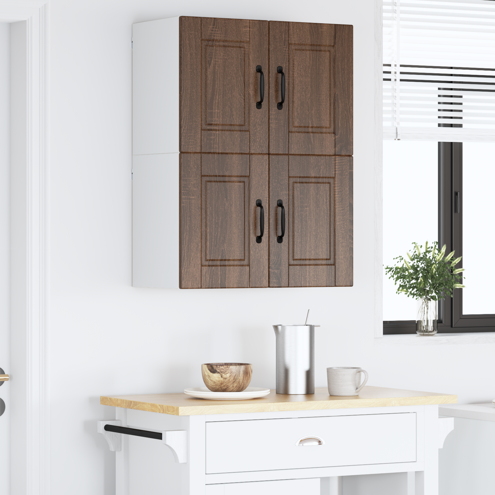 Virtuvės spintelė 2 pcs Rudas ąžuolas 60 x 31 x 40 cm