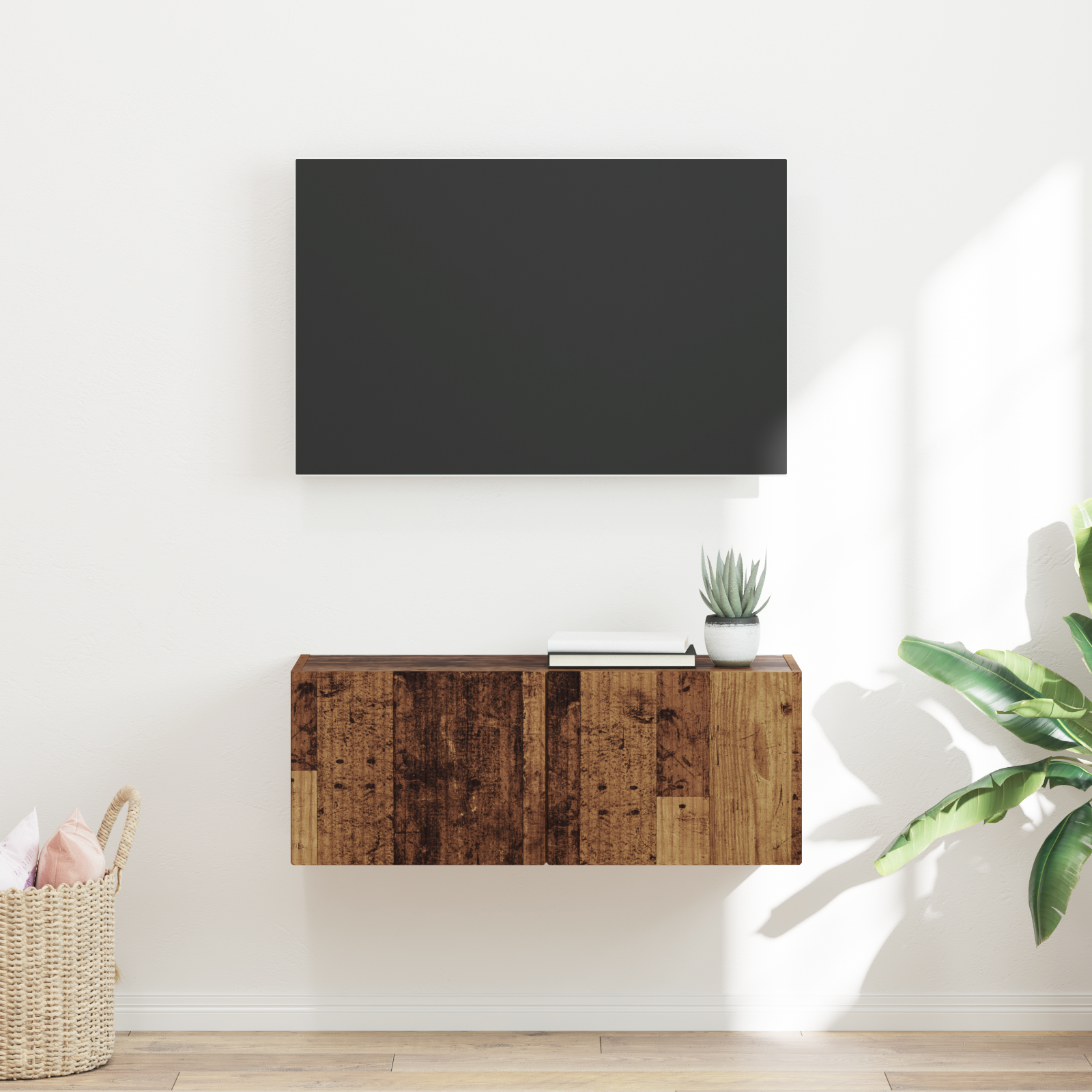 TV sieninė spintelė Senovinis medis 78,5 x 31 x 29,5 cm