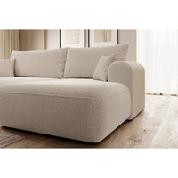 Kampinė sofa-lova OVO, smėlinė, dešinė