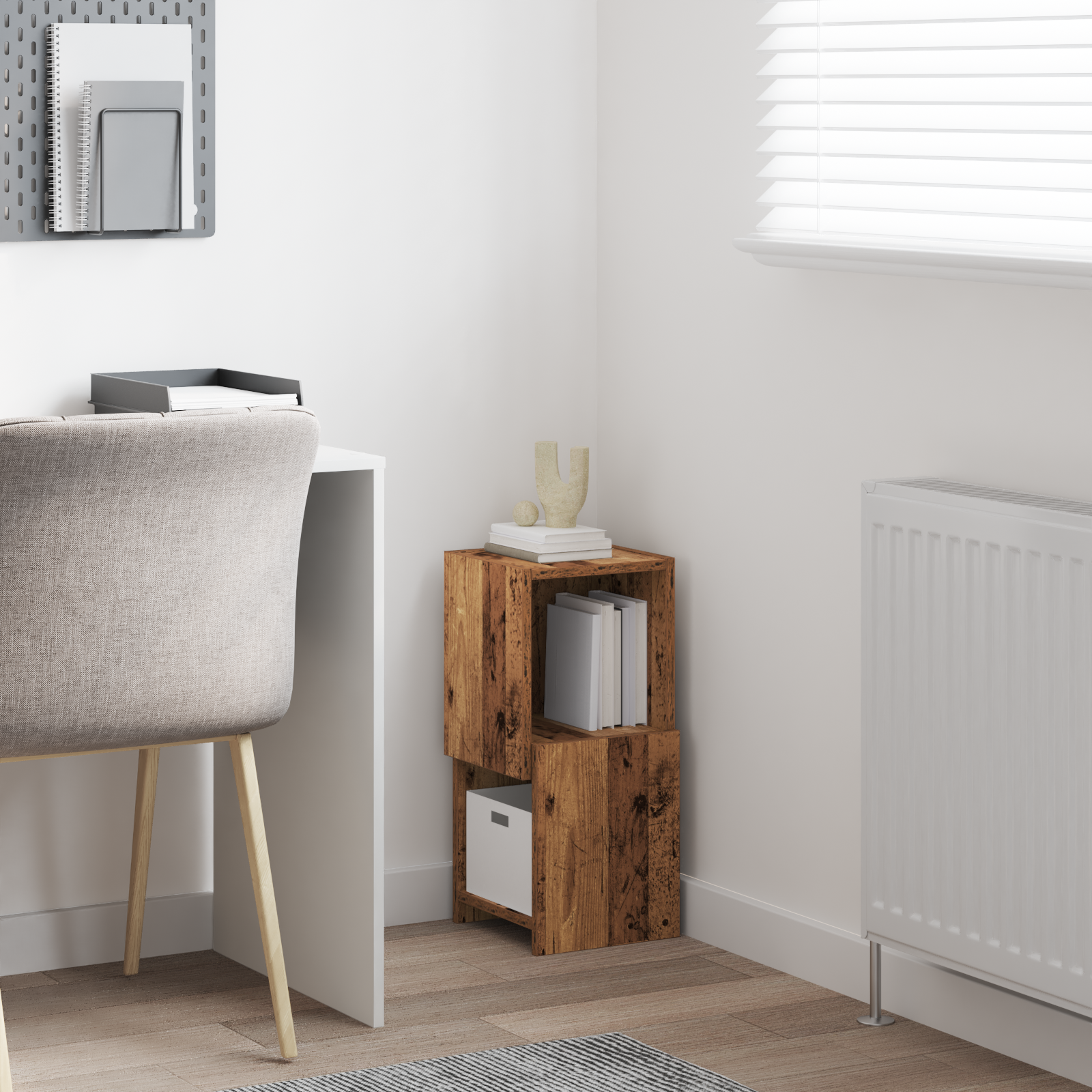 Corner Cabinet White 25.5x25x55cm Engineered wood