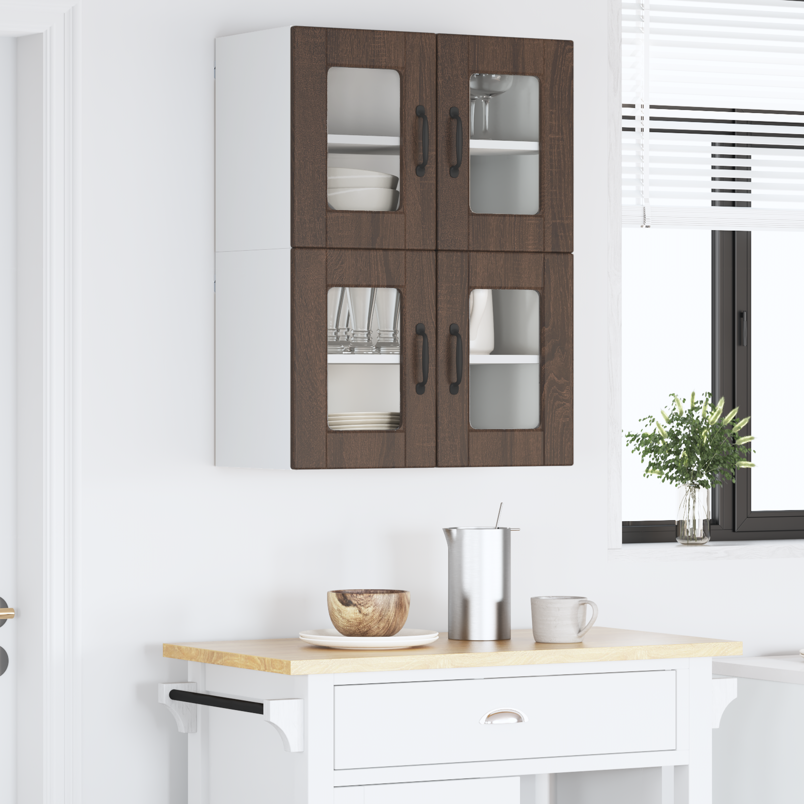 Virtuvės spintelė 2 pcs Rudas ąžuolas 60 x 31 x 40 cm