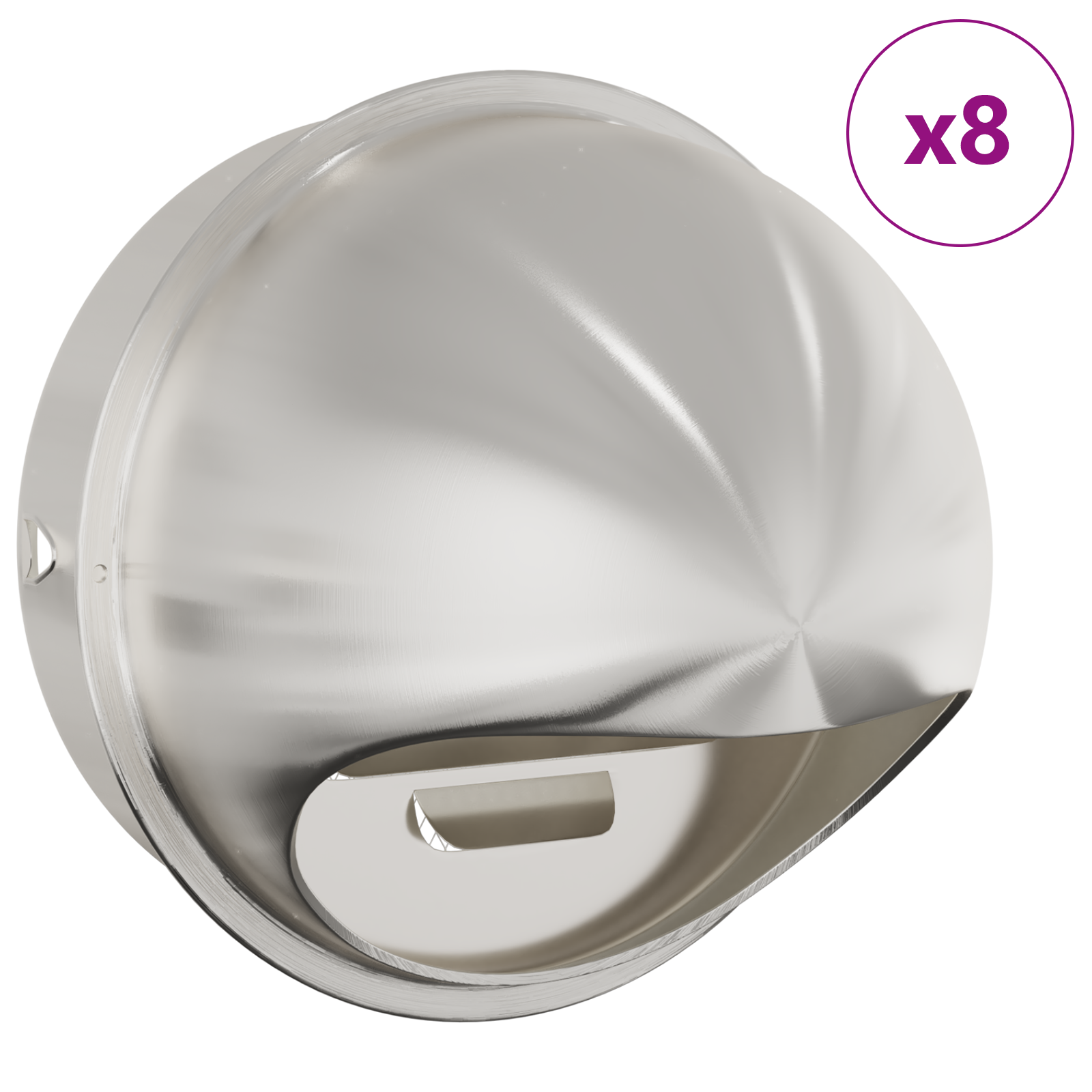 Oro ventiliacijos dangčiai 8 pcs Sidabro 200 mm