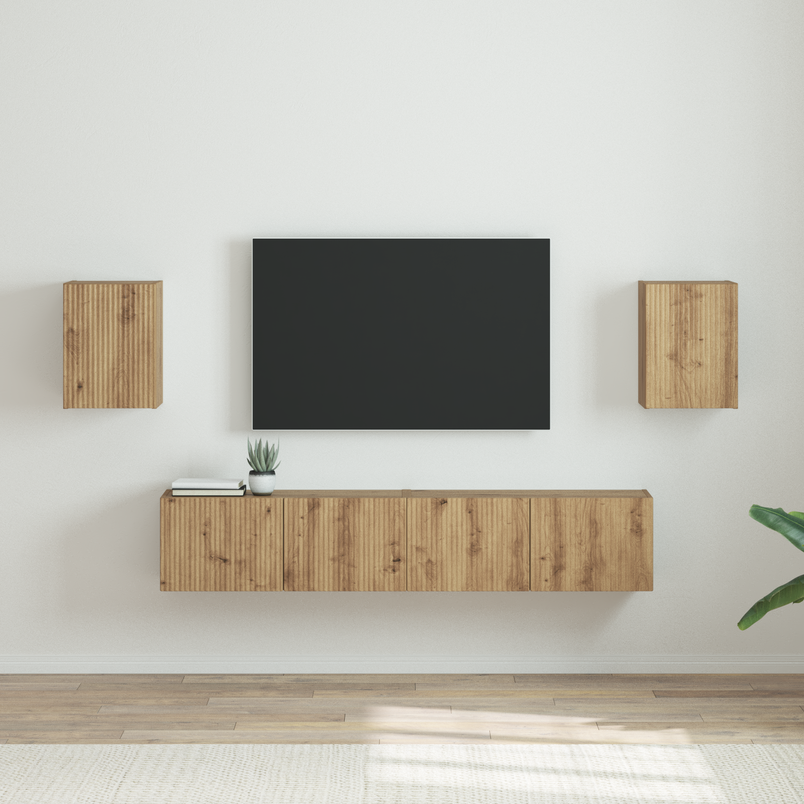 TV sieninė spintelė 2 pcs Meistrų ąžuolas 30 x 31 x 40 cm
