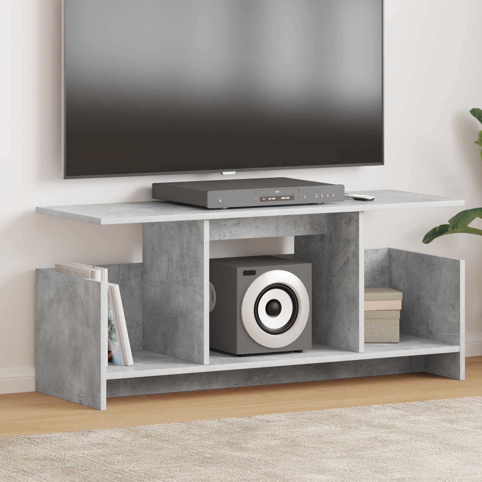 Televizoriaus stovas Betono pilka 102 x 35 x 45 cm