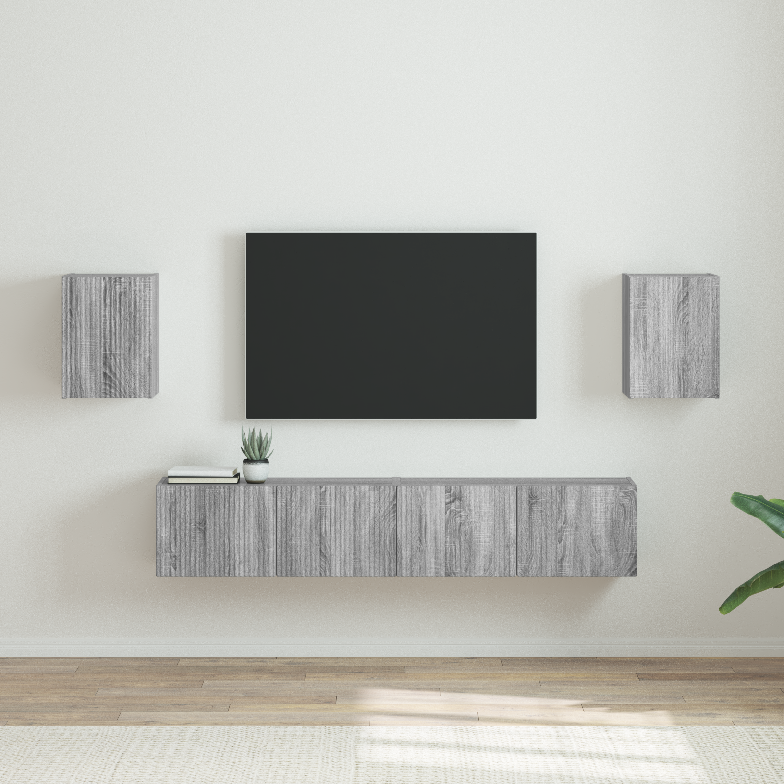 TV sieninė spintelė 2 pcs Pilkas Sonoma 30 x 31 x 40 cm