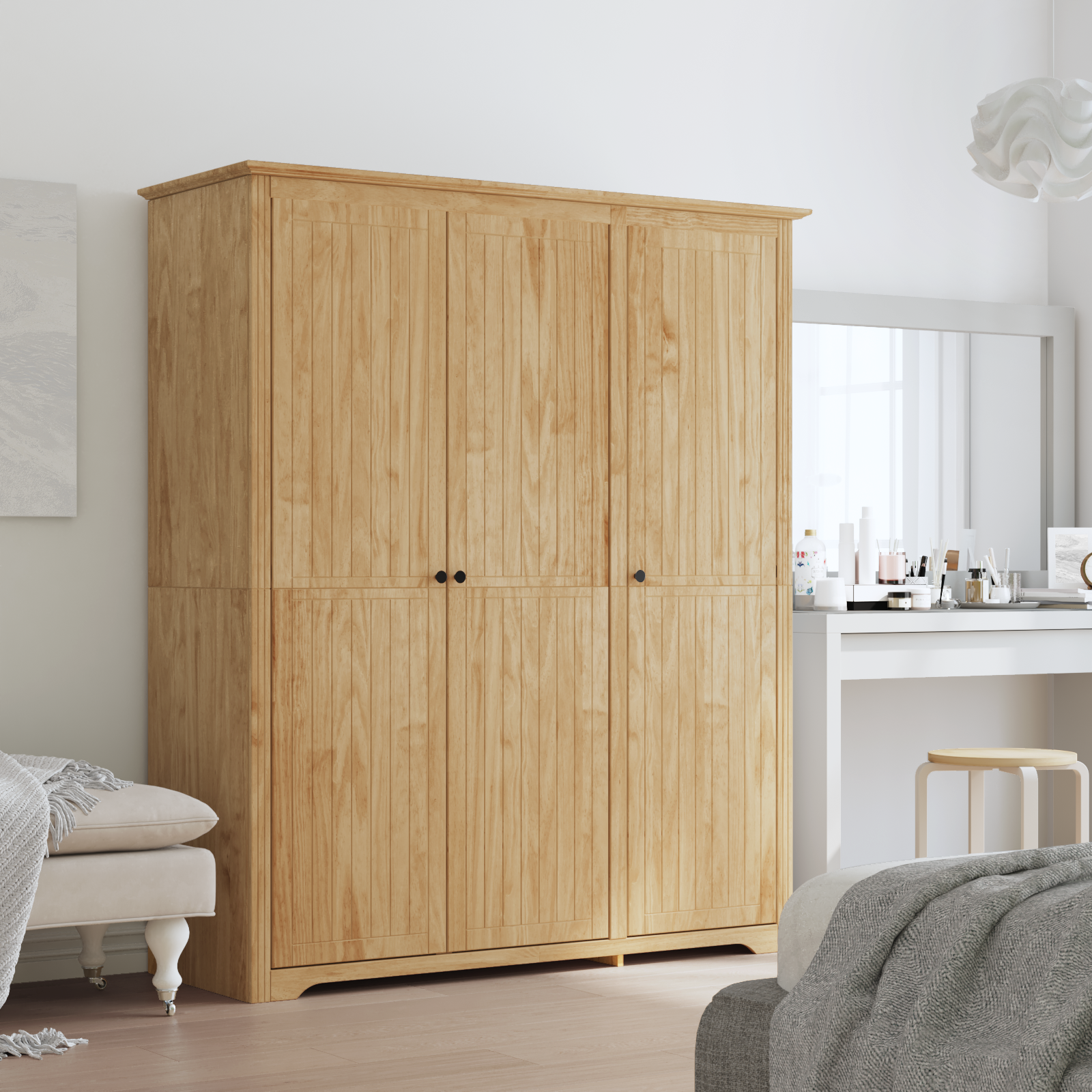 BODO Honey Brown Wardrobe 146 x 53.5 x 173 cm Treated wood