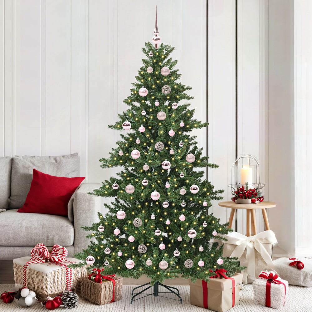 Artificial Foldable Christmas Tree Green 180 cm PVC and Steel