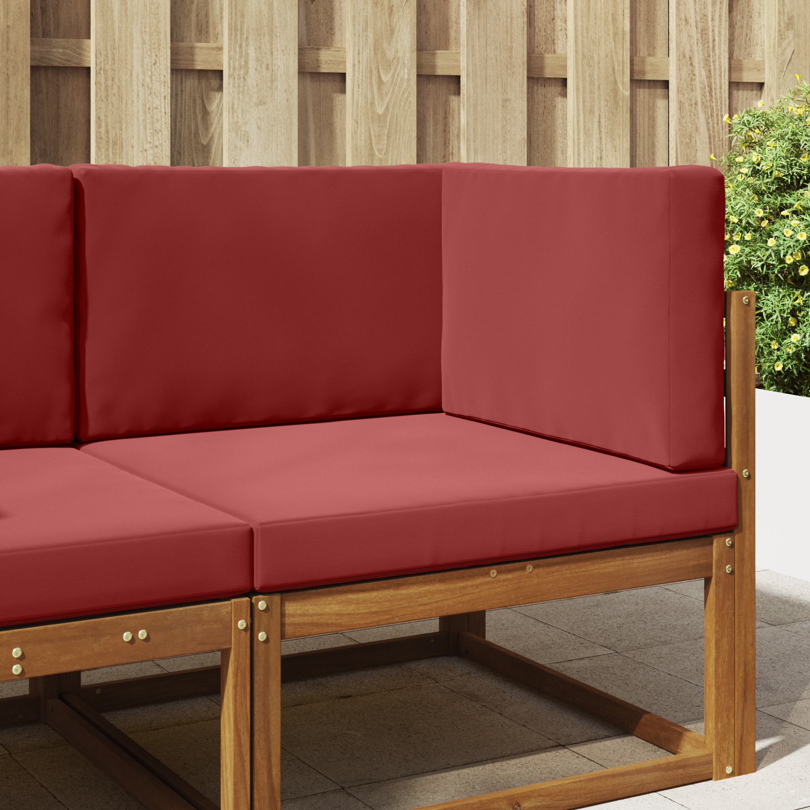 Lauko sofa pagalvėlė 3 pcs Vyno raudonumo Poliesteris