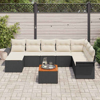 9 dalių sodo sofa komplektas su pagalvėmis juodas poli ratanas akacijos - Namų Idėja