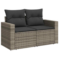 9 Dalių Sodo Sofa Komplektas Su Pagalvėmis Pilkas Poli Ratan Akacija - Namų Idėja