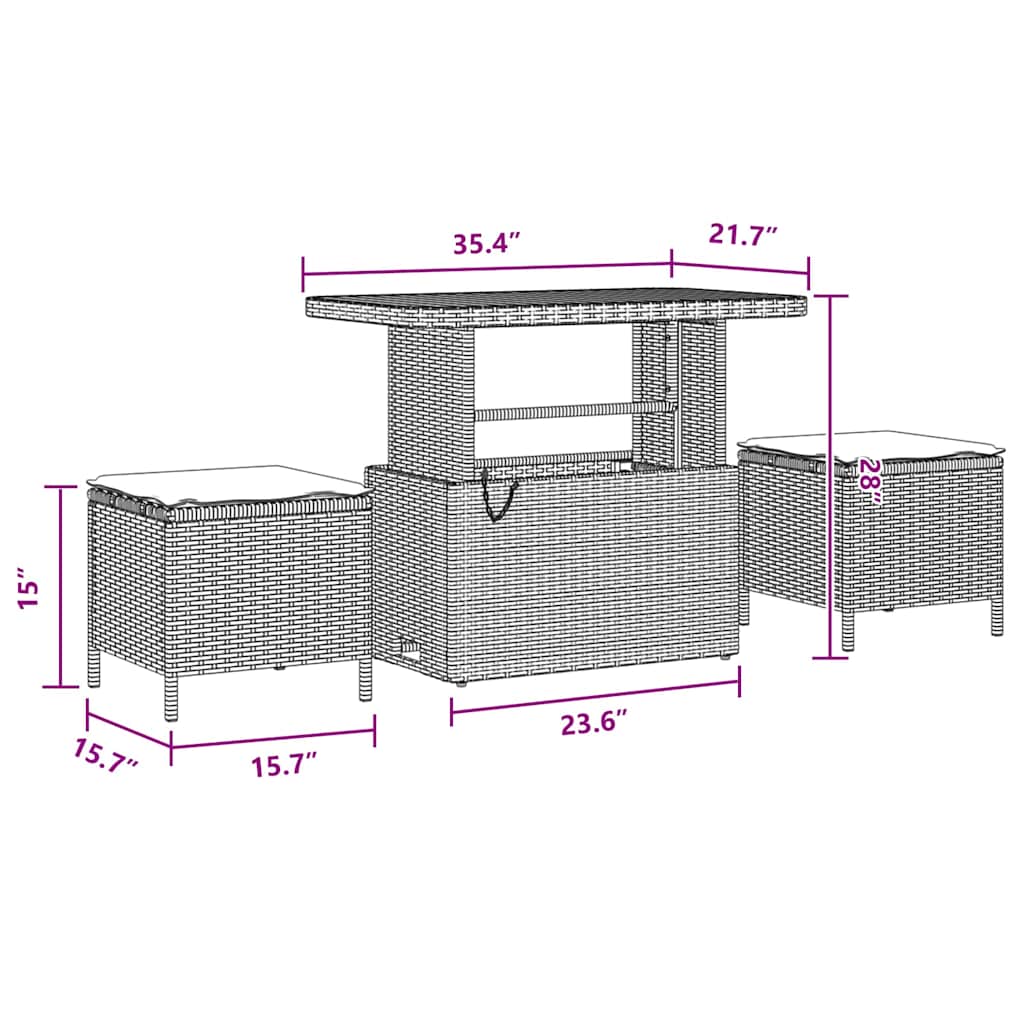 9 Dalių Sodo Sofa Rinkinys Su Pagalvėmis Juodas Poli Ratanas Akacija - Namų Idėja