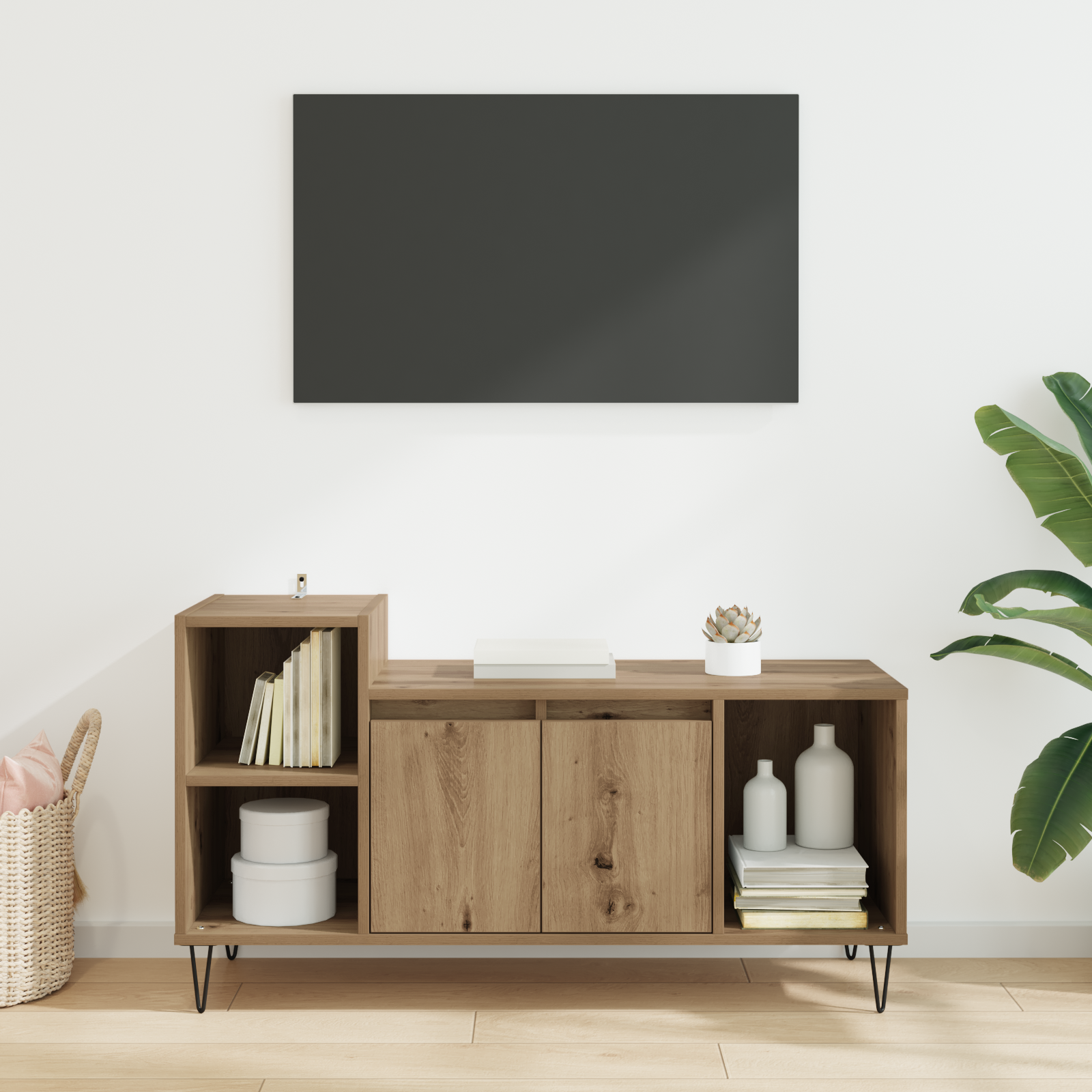 TV skapītis, amatnieku ozols, 100 x 35 x 55 cm